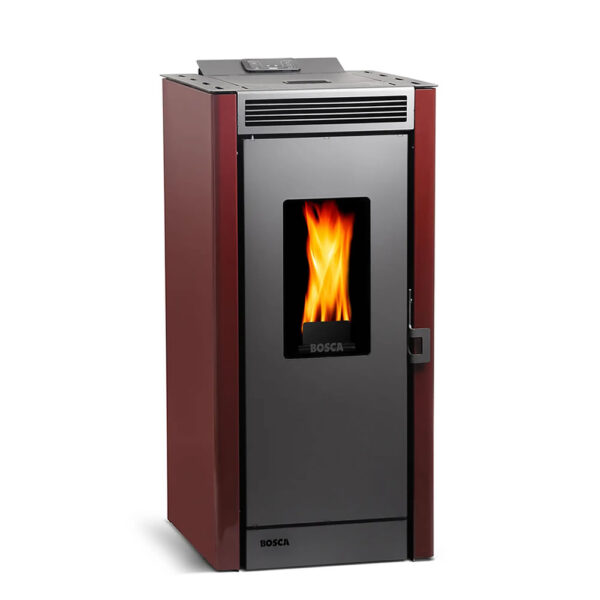 Calefactor Bosca a Pellet Black Visión Burdeo